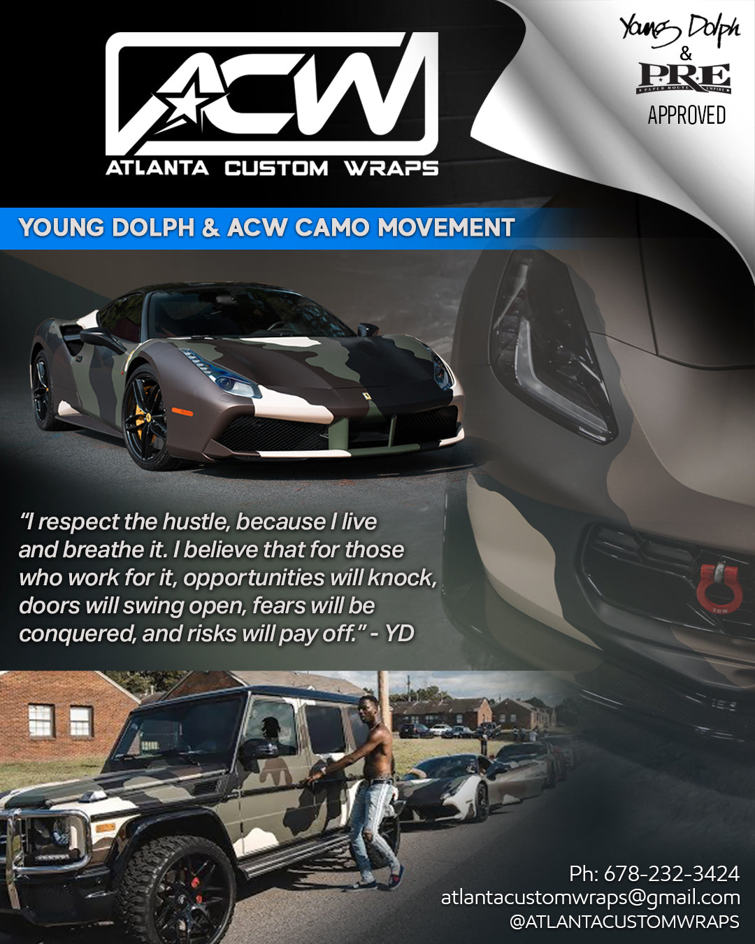 Acw Wraps Official Young Dolph / ACW Camo Tribute Wrap DEPOSIT LINK ONLY – ACW Swag